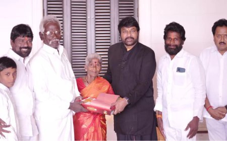 Chiranjeevi : 
అభిమాని ఈశ్వ‌రయ్య కుటుంబాన్ని స‌త్క‌రించిన మెగాస్టార్ చిరంజీవి