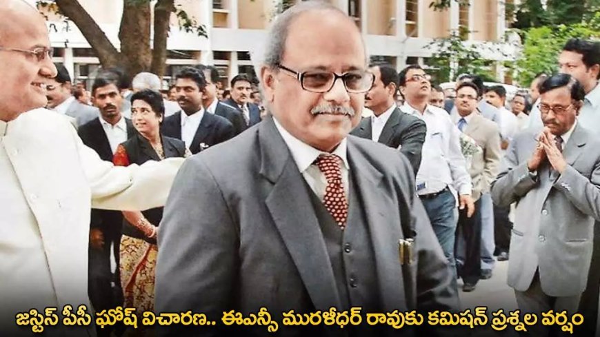 జస్టిస్ పీసీ ఘోష్ విచారణ.. ఈఎన్సీ మురళీధర్ రావుకు కమిషన్ ప్రశ్నల వర్షం