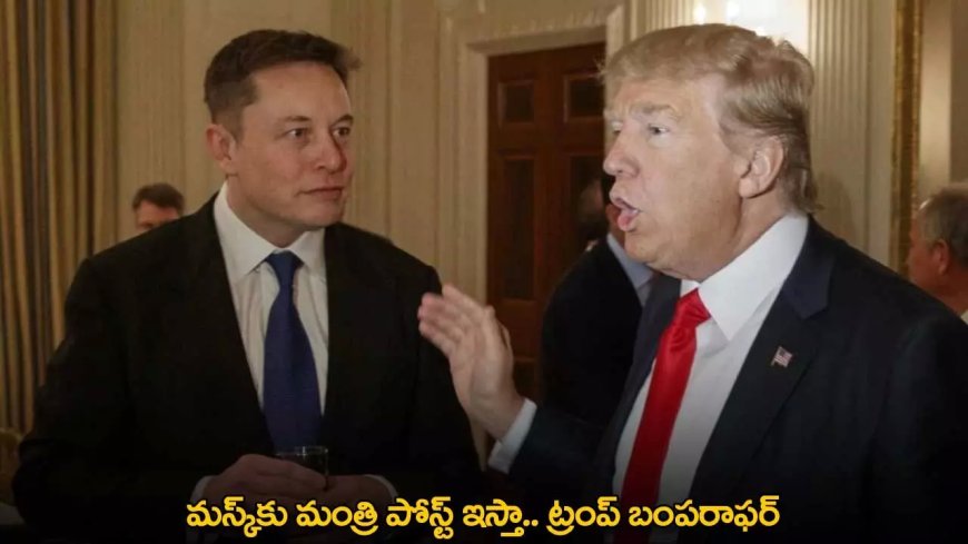Donald Trump : మస్క్కు మంత్రి పోస్ట్ ఇస్తా.. ట్రంప్ బంపరాఫర్