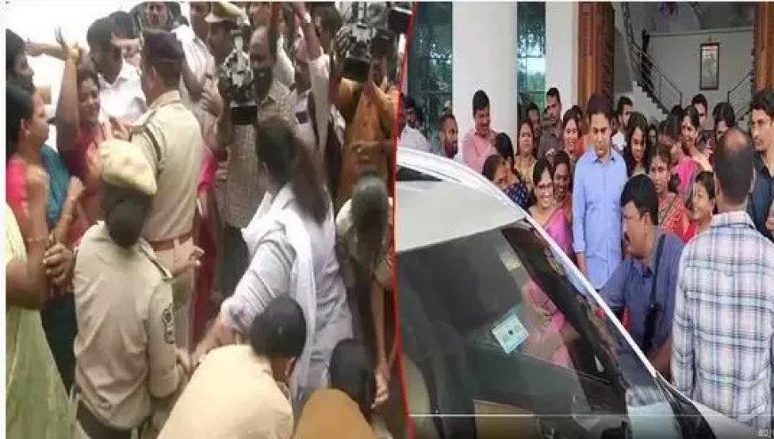 KTR: మహిళా కమిషన్ ముందు హాజరైన కేటీఆర్