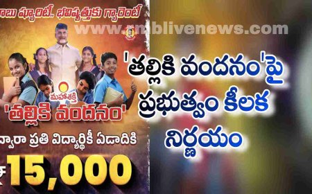 ఏపీ: 15 వేలు ఒకే విడతలో జమ 'తల్లికి వందనం'పై ప్రభుత్వం కీలక నిర్ణయం